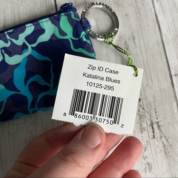 NEW WITH TAGS VERA BRADLEY ZIP TOP ID CASE COIN PURSE KATALINA BLUES - Picture 3 of 3